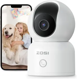 ZOSI 2.5K Security Camera Indoor,Nanny/Pet Cam,Supports both 2.4G/5G WiFi,Pan&Tilt,Remote Access and Control from Phone App(Not Battery Camera)