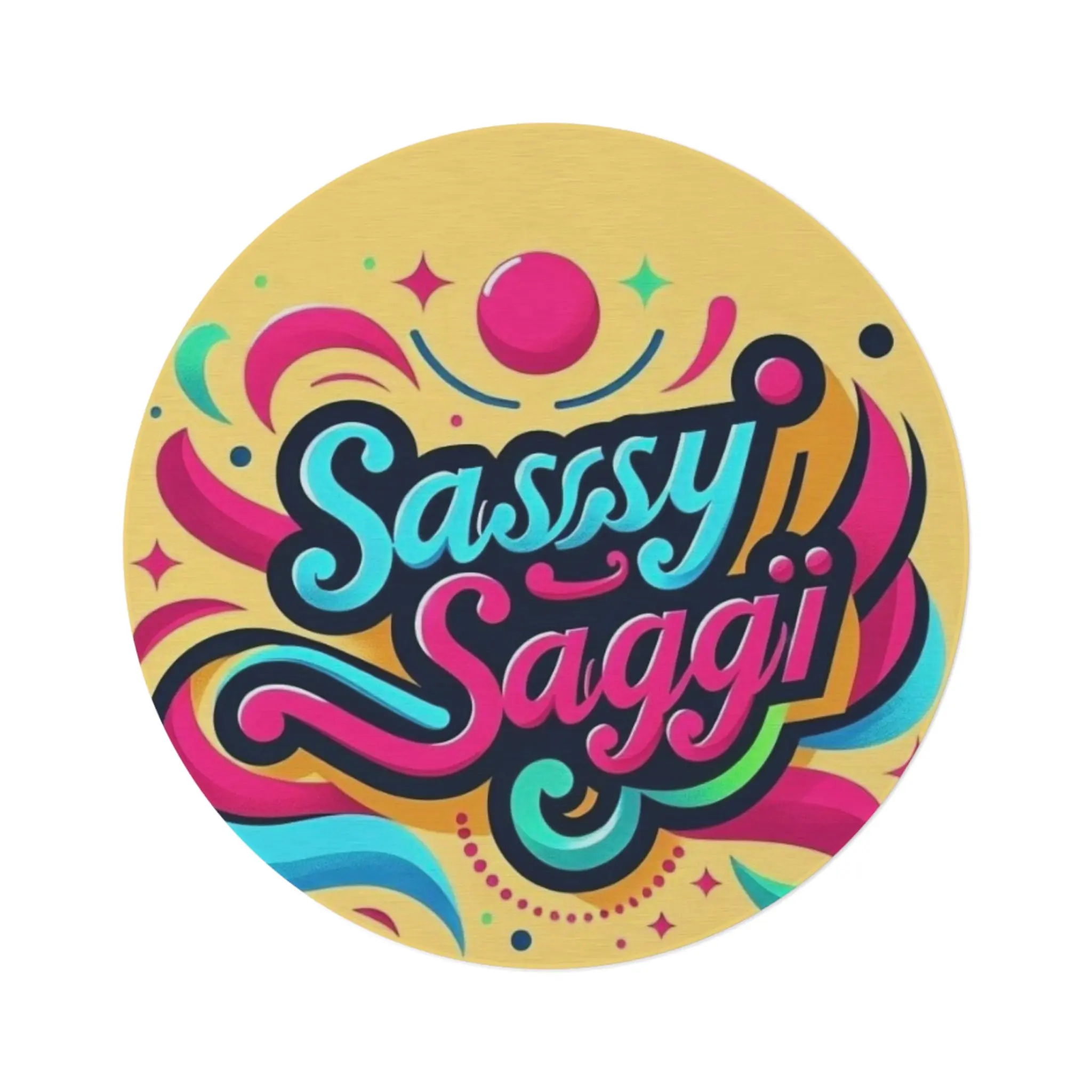 Sassy Saggi Round Royalty Ruler Rug