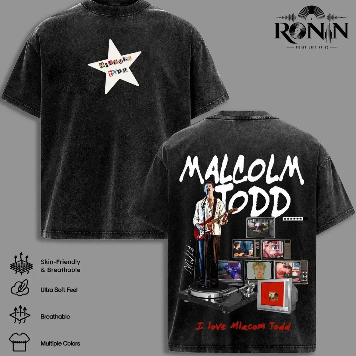 Malcolm Todd Vintage Washed Graphic Tee, Sweet Boy Album Inspired Shirt, Indie Pop Music Fan T-Shirt, Retro Aesthetic Concert Merch, Oversized Unisex Heavy Cotton Streetwear Top, Alternative Artist Gift Tee, Double Sided Graphic Shirt 6IU