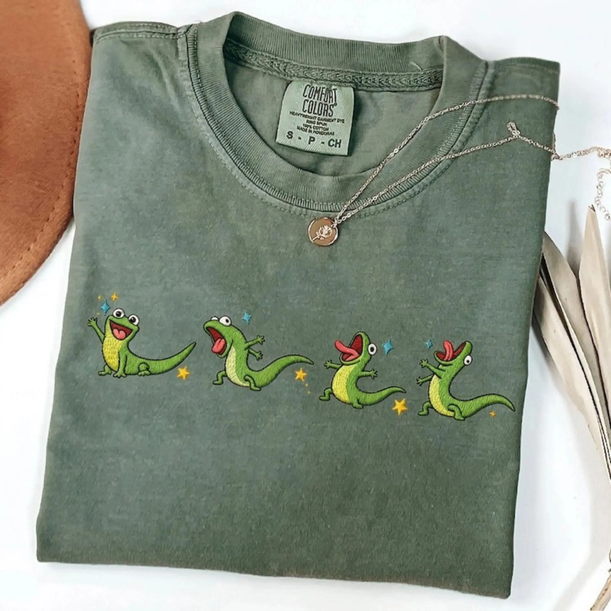 [MADE IN US] Tom Lizard Meme Embroidered Comfort Colors Shirt, Movie Hoppers T-Shirt, Lizard Funny Meme Lizard Tee