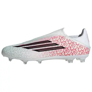 Adidas F50 League Laceless FG-MG 'White Black Lucid Red' x Lamine Yamal Men's Sports Sneaker
