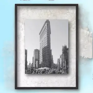 15.75x11.75 Float Metal Gallery Frame Black - for Photos Wall Art, Threshold, Modern Design