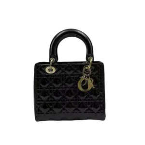 Pre-owned Dior FRANCE Crossbody Bags H1 black gold patent leather daifei bag 53858