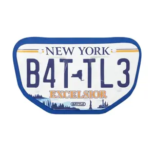 New York License Football Back Plate - Adult