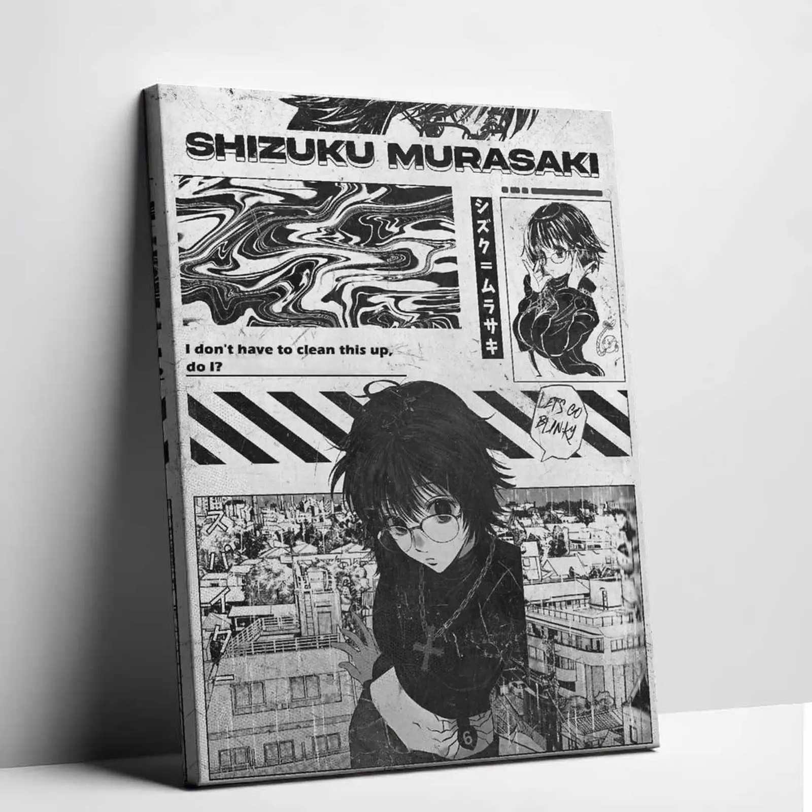 Hunter x Hunter Shizuku Canvas Art Print, Phantom Troupe Anime Character Poster, Retro Manga Panel Collage Decor for Otaku Garage Lounge, Anime Room Decor, Home Inspo Wall Art