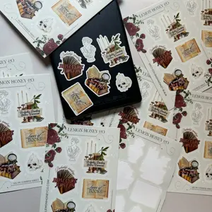 Romance Book Lovers Sticker Sheet | 6x4 inch sheet | 6 Waterproof Stickers | Reading Kindle Decal E-Reader | Gothic Romance Romantasy