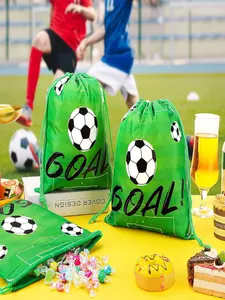 5pcs Polyester Portable Drawstring Backpack, Foldable Storage Sackpack, 2 Color Options, Casual Sports Bag for Graduation, Outdoor Activities