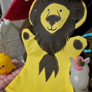 Handmade Lion Puppet - Perfect for Children and Adults - Durable and Long-Lasting