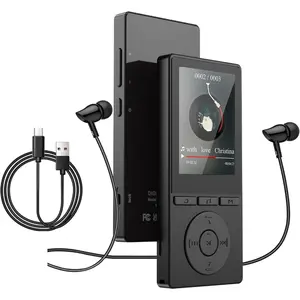 64GB MP3 Player with Bluetooth 5.3, Music Player with HiFi Sound For Sports Runners, 2.4" Screen MP3 Player Built in HD Speaker Voice Recorder FM Radio E-Book, Expanded Up to 128GB, Earphone Included