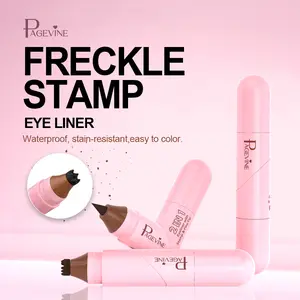 Rotating Dual-Use Freckle Stamp & Eyeliner Pen, Waterproof Long Wear Natural Freckles and Defined Liner, Easy Application, Smudge-Proof Long-Lasting