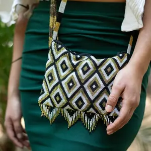 Smokey Topaz - Elegant Beaded Purse, Perfect for a Night Out - Handmade by Native American Artisans - Mother Sierra