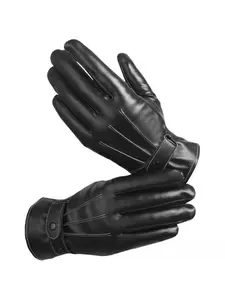 Winter warm riding gloves with touch screen design, waterproof and windproof, thick leather gloves for outdoor motorcycle driving