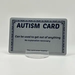 Plastic Autism Card for your wallet - Funny excuse card