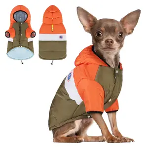 Doggy Down Vest Jacket, Warm Dog Coat Windproof Winter Outerwear Pet Snowsuit Padding Vest, Lightweight Hoodie for Small Medium Dogs