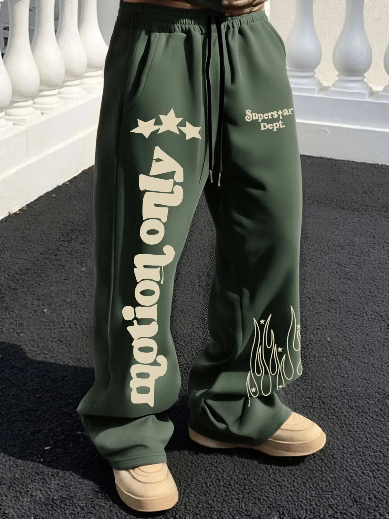 Men's Graphic Print Athleisure Casual Sweatpants, Soft Fabric Plus Size, Urban Street Style, Casual Fitted Pants for Daily Wear & Street Fashion, Tracksuit Bottoms, Athletic Sporty Sweatpants
