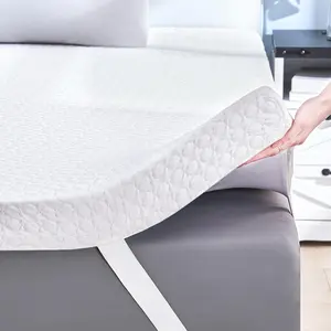 2 Inch Gel Memory  Mattress Topper  Size, Ventilated High Density Pad for  , Bed Topper with Cooling Cover