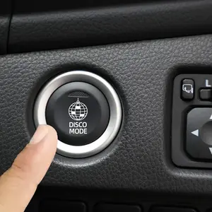 6PCS/SET Vehicle Fun Decor Enthusiast Exclusive "DISCO MODE" Funny Button Sticker For Car Interior Button Area/Motorcycle Control Panel/Notebooks/Backpacks Funny disco meme elements boost in-car fun vibe Car & Vehicle Accessory Fun Decor