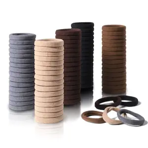 30 Counts Set Seamless Thick Hair Band,Black Hair Ties for Women Girls,Elastic Hair Ties No Damage Ponytail Holder Colors are randomly distributed.