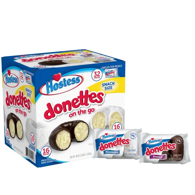 Variety Pack Donuts, Snack Size, 1.5 Oz., 32 Pk. - Assorted Flavors