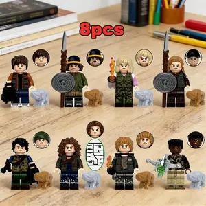 8pcs/set Terrible Movie Upside Down Dustin Mike Lucas Will Eleven Model Building Blocks Enlighten Action Figure Bricks Toys