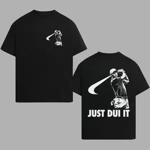 Funny Tiger Woods Mugshot Just Dui Style T-Shirt, Golf Shirt, Novelty Graphic Tee, Unisex Golfing Gift Shirt for Men and Women G52