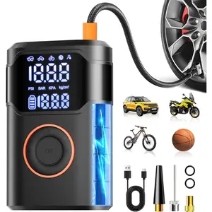 Tire Inflator Portable Air Compressor-150PSI Cordless Tire Air Pump, 5X Faster with Digital Gauge, Auto-Off & LED Light, Air Pump for Car Tires, Motorcycle, Bike, Balls & More repair brake repair installation bolt