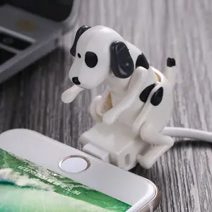 Creative Wiggling Dog Charging Cable – Phone Stand & Desk Decor – Fun Shaking Head Data Cable