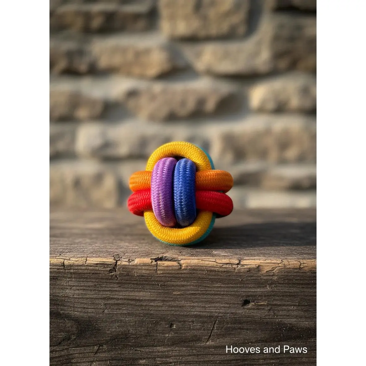 Jojio Knot Ball Tug and Play Dog Toy - Durable Woven Cotton Rope for Dental Health, Fetch, and Tug
