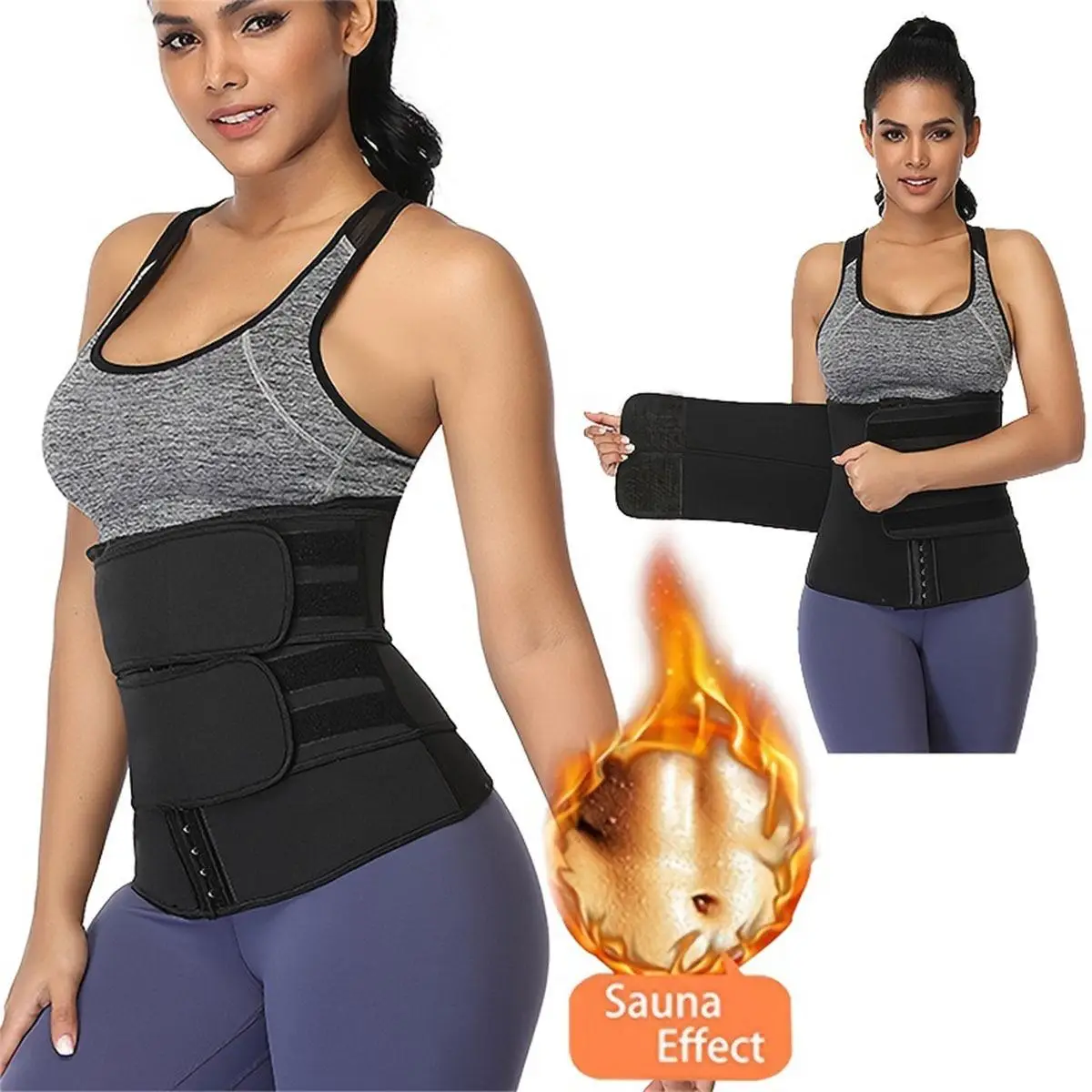 Sports Sauna Waist Trainer Belt, Waist Slimmer Body Shaper, Tummy Control Corset, Postpartum Recovery Girdle Belt for Women, Sports Waist Belt