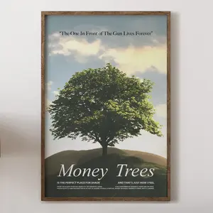 Money Trees Poster Apartment Decor, Vintage Printable Wall Art