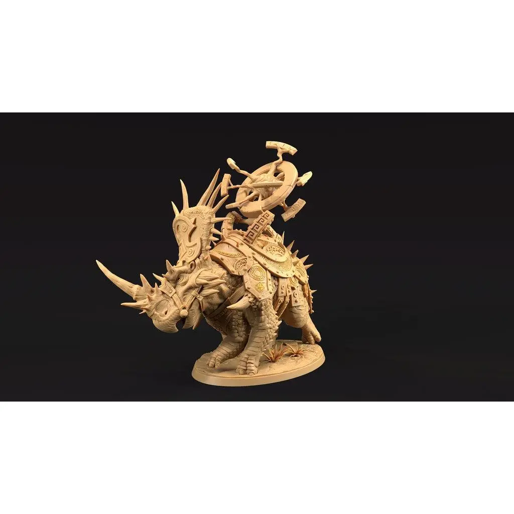 Brutaceratops Weapons Triceratops Dinosaur | The Dragon Trappers Lodge | 32mm Scale | Miniature RPG Tabletop Mini DnD Dungeons and Dragons