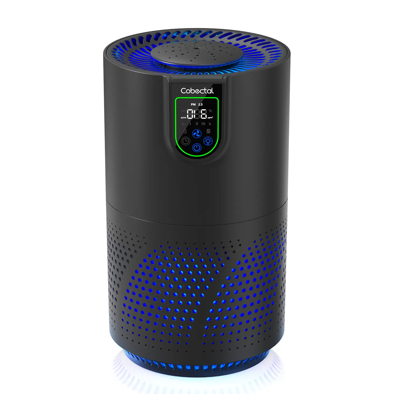Cobectal 3-in-1 7000A Air Purifier & Fragrance Machine Combo, Essential Oil Aroma Diffuser with Air Quality Sensor, Activated Carbon Filter, Quiet Sleep Mode, Odor Removal, Child Lock, 300cfm, Adjusts Fan Speed, 1140 Hours Runtime, Home Use