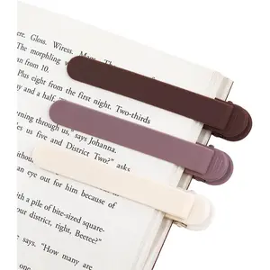3Pcs Bookmark Book Marks, Silicone Book Marks for Reading Women Men Kids Book Lovers, Automatic Book Mark Smart Book Marker Clip Page Holder Reading Accessories School Supplies Gifts for Students