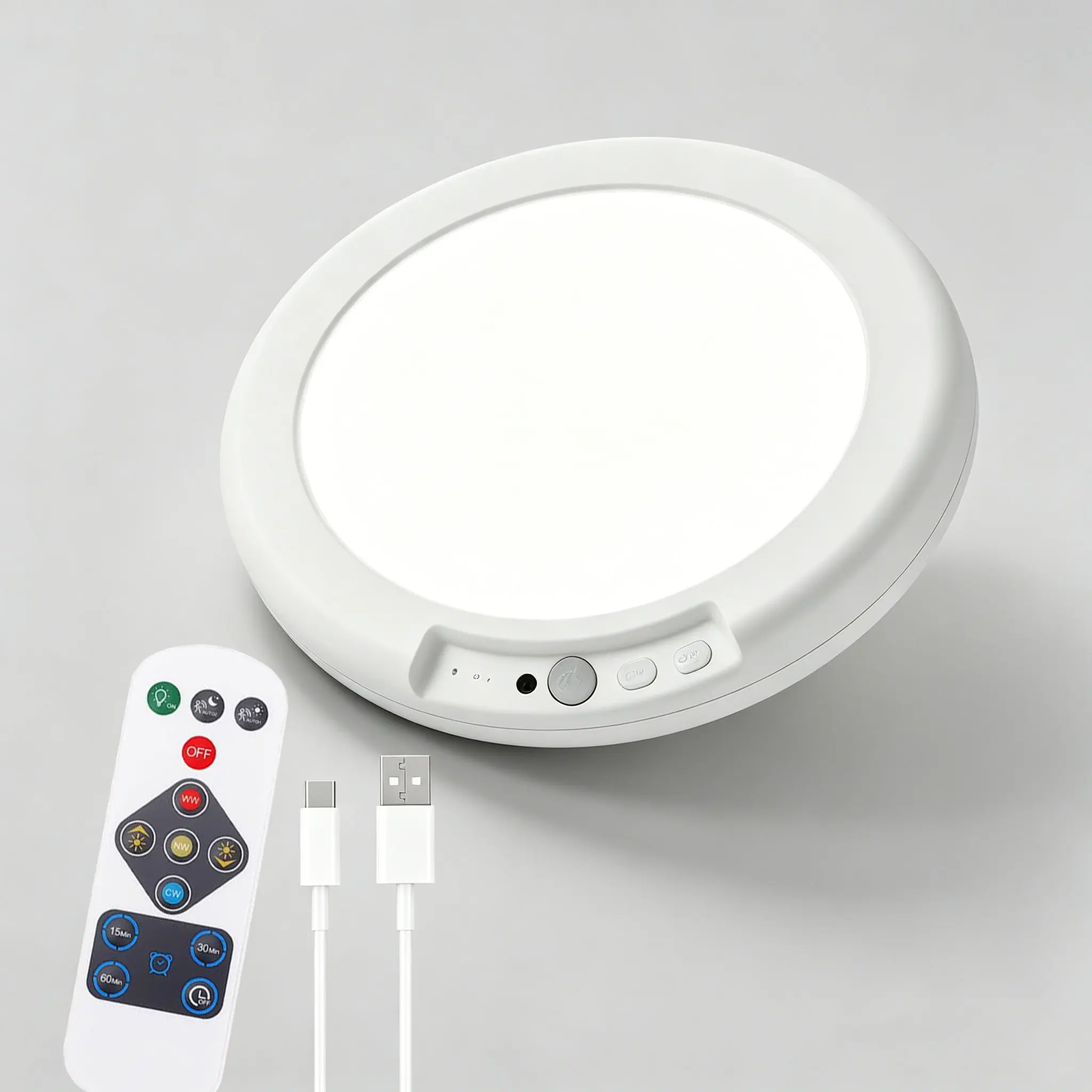 Modern Rechargeable Motion Sensor Ceiling Lamp - Magnetic Quick Mount Wireless LED Light Fixtures with Remote Control, Adhesive Tape & Cells, Hallway/Recessed Lighting for Stairs
