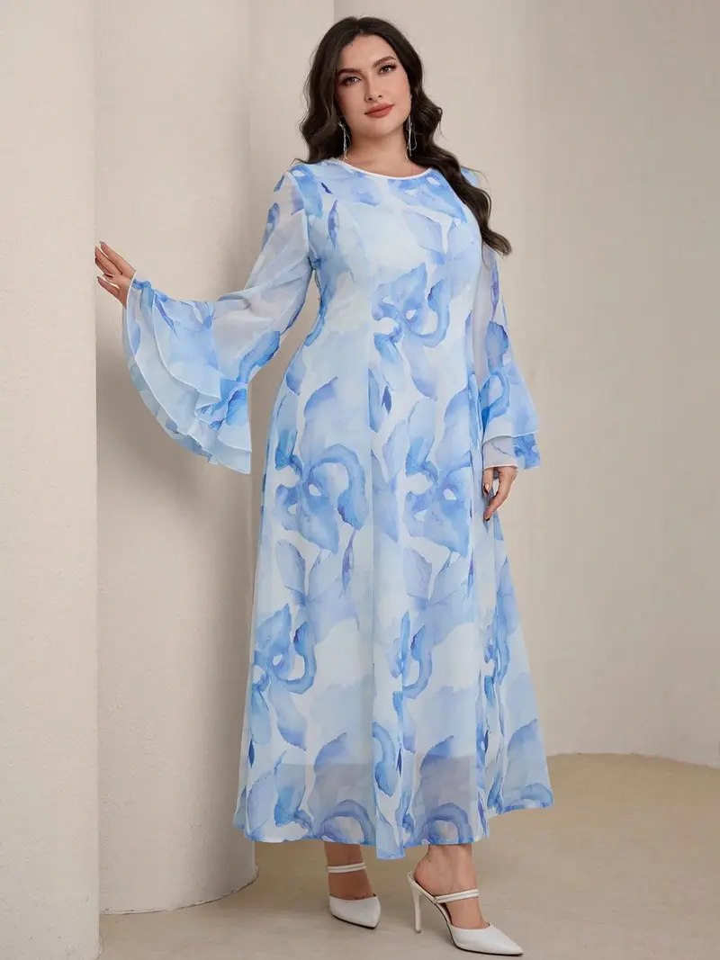 dress green long Maxi Dress Button Front | Green | Long Sleeve | Sustainable Clothing main image 0