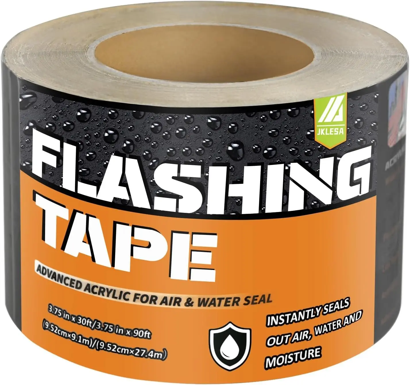 Flashing Tape for Windows and Doors, 3.75 in x 90 ft Roll, Acrylic Adhesive | Self-Adhesive Flashing Tape, Waterproof, UV Resistant, Great for Sealing Doors, Windows, and Construction & Repairs