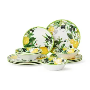 Certified International 12pc Limone Melamine Dinnerware Set