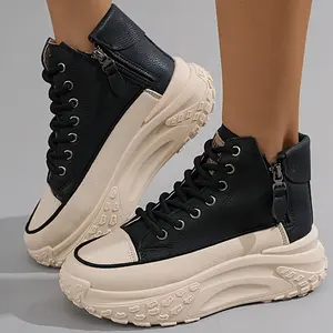 Women'S Ankle Boots Hot Style Chunky Sole Sneakers Women Thick Platform Shoes Spring Summer Autumn Winter New Trendy Casual Athletic Running Shoes, Women Shoes