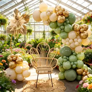 51pcs Gold Confetti Latex Balloons with Glitter, Perfect for Weddings Birthdays Anniversaries Graduations Summer Parties Balloon Arch Decoration