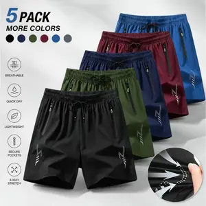 Men’s  Athletic Shorts, Breathable Summer Outfits for Men’s Fashion, Casual Streetwear with Zipper Pockets