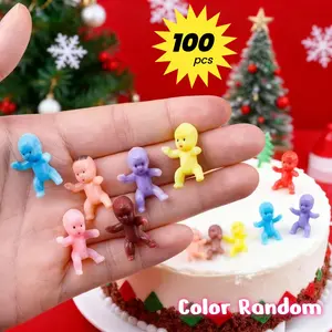 100pcs Mini Baby Decoration Set, Cake Decorating Supplies, Cake Decorating Kit, Perfect for Cake & Dollhouse Decorations, Ideal Christmas & Halloween Gift Ideas
