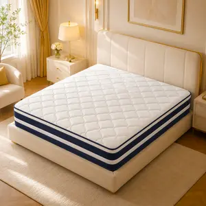 10/12/14Inch Twin, Full, Queen, King, Memory Foam Mattress with Independent Springs, Provides Pressure Relief, Motion Isolation and Firm Edges, Medium Firmness, Breathable,Spring Mattress in a box ,Gel infuse memory foam