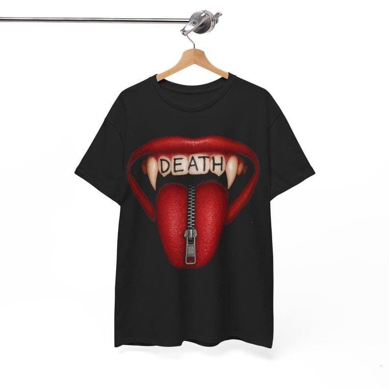 Death Lick Tee, cotton graphic, men, women, unisex, y2k, fashion, streetwear, cute shirts, t-shirt, opium, streetwear, cute y2k tee, kids
