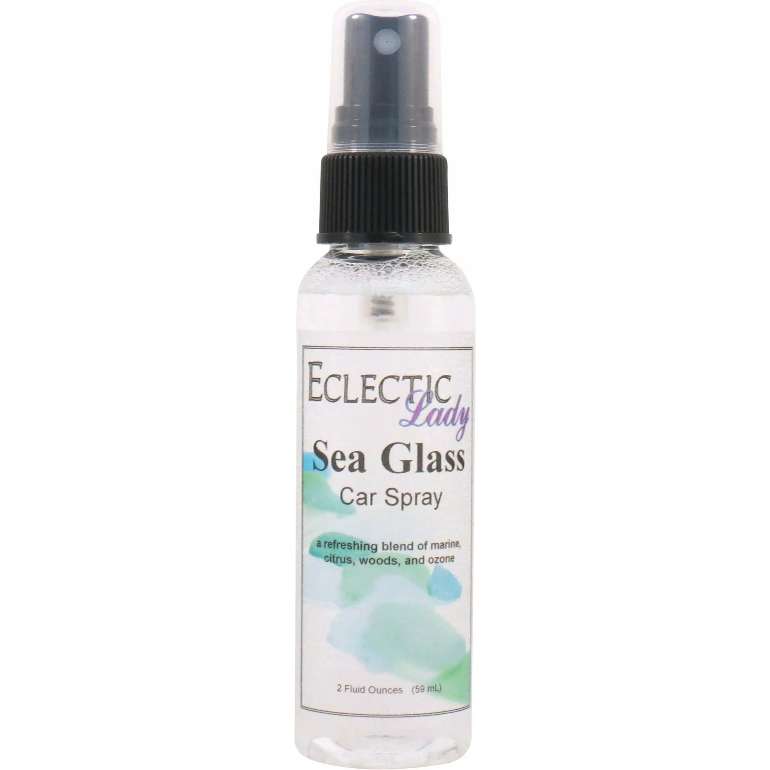 Sea Glass Car Air Freshener Spray – Marine Citrus & Ozone Scent – Phthalate-Free – Eclectic Lady   - Refreshing Aromatherapy