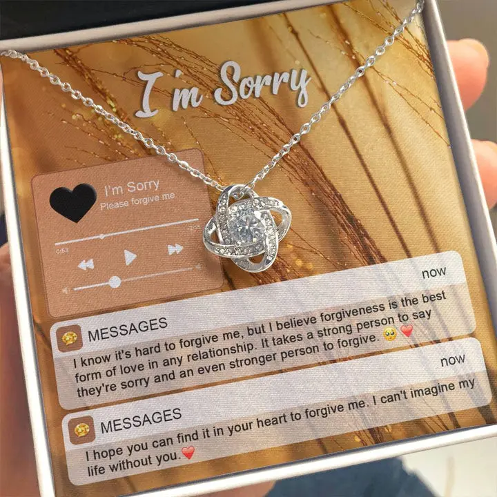 I'm Sorry Card, Apology Gift For Her, Forgiveness Gift, I’m Sorry Gift For Wife, Girlfriend Apology Gift, Gift To Say Sorry, Unique Jewelry Card For Her