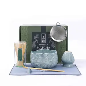 Strabella Matcha Whisk Set – Premium Bamboo Whisk & Ceramic Bowl Gift Set
