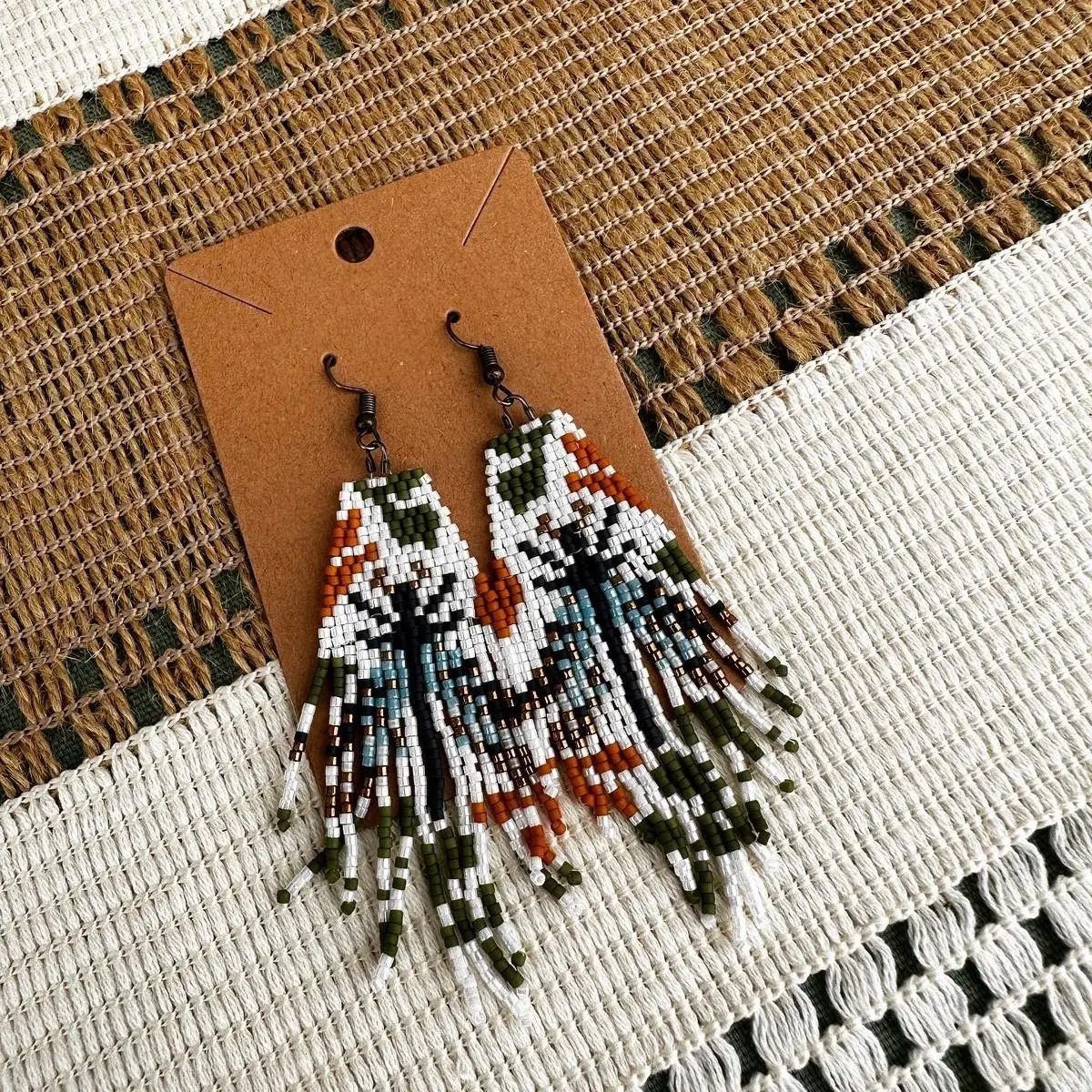Dragonfly Seed Bead Earrings Elegant