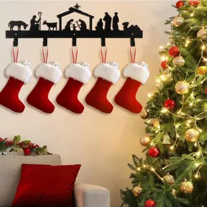 Christmas Hooks For Wall - Elegant Stocking Hangers, Decorative Adhesive Hooks For Lights & Ornaments, Festive Bedroom & Entryway Decor Ramadan wall hangings