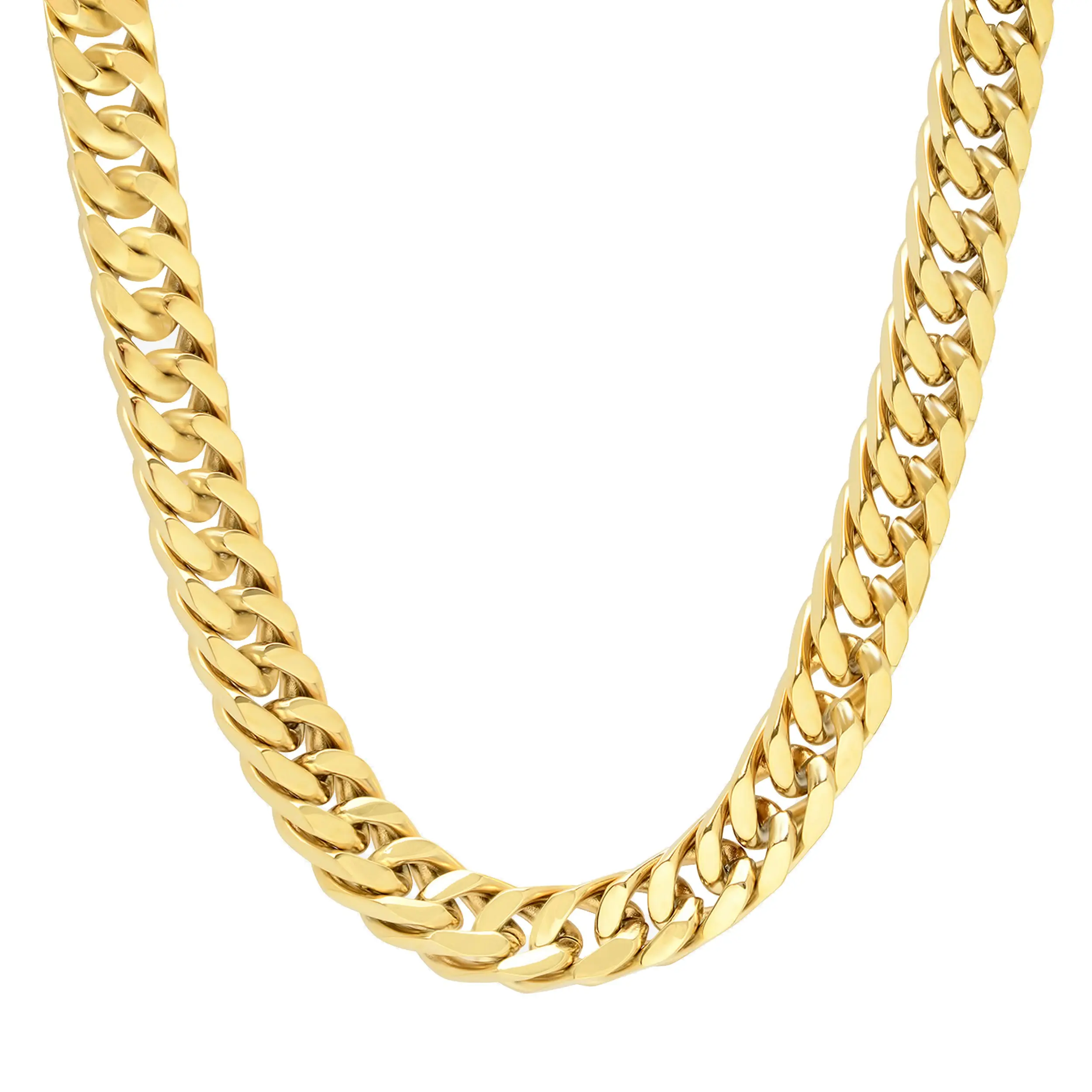 Men's Tungsten Block Curb Link Chain Necklace - Multi-Size (20,22,24in), Silver/Gold/Matte Black Finish, Bold Links, Heavy Solid Rugged Feel, Classic Utilitarian Look, Durable Everyday Wear Base Jewelry, Curb Link Chain Necklaces