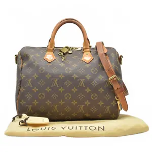 Pre-owned Louis Vuitton canvas Shoulder Bags $1980 2015 LV Monogram Speedy Bandouliere 30 SD2155